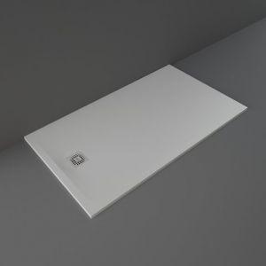 Rak Feeling Grey Stone Effect 1600 x 900 Rectangular Shower Tray
