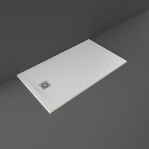 Rak Feeling White Stone Effect 1400 x 800 Rectangular Shower Tray