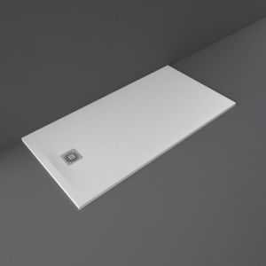Rak Feeling White Stone Effect 1600 x 800 Rectangular Shower Tray