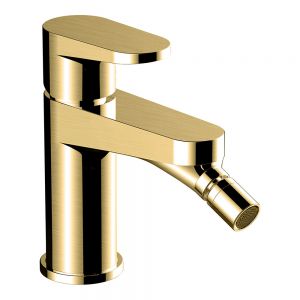 Rak Ischia Brushed Gold Mono Bidet Mixer Tap