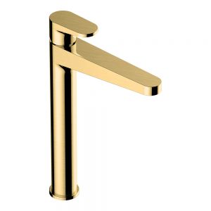 Rak Ischia Brushed Gold Tall Basin Mixer Tap