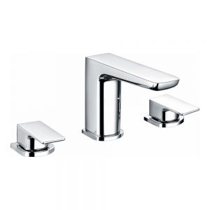 Rak Moon Chrome Deck Mounted 3 Hole Bath Filler Tap