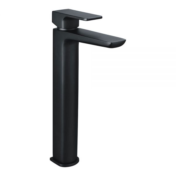 Rak Moon Matt Black Tall Basin Mixer Tap