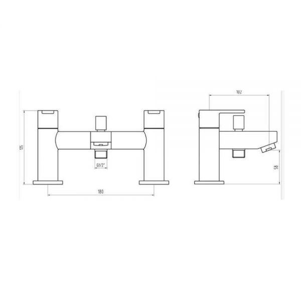 Rak Morning Chrome Bath Shower Mixer Tap #2