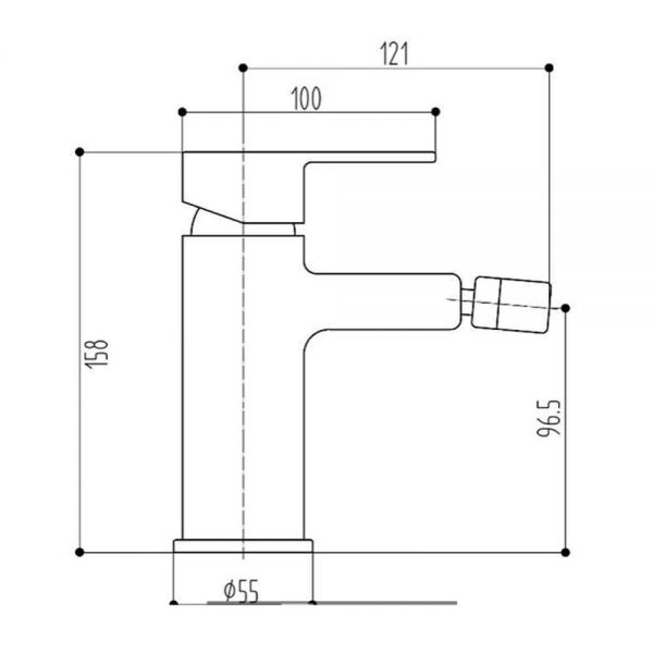 Rak Morning Chrome Mono Bidet Mixer Tap #2