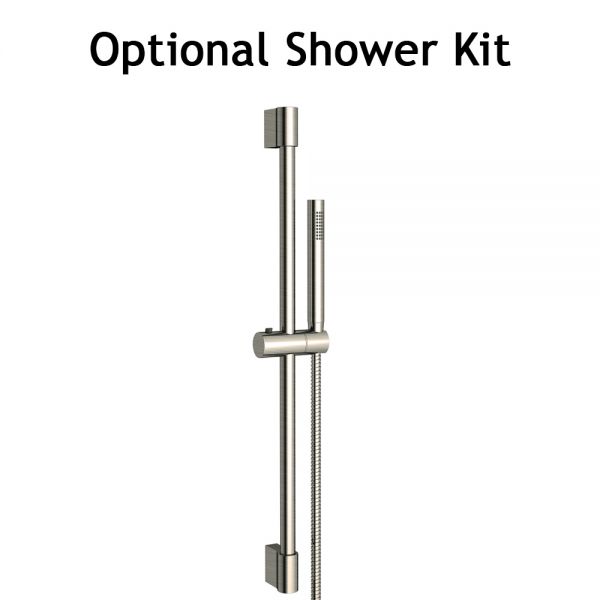 Rak Petit Round Brushed Nickel Bath Shower Mixer Tap #2