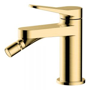 Rak Petit Round Brushed Gold Mono Bidet Mixer Tap