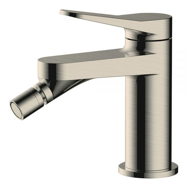 Rak Petit Round Brushed Nickel Mono Bidet Mixer Tap