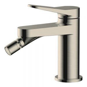 Rak Petit Round Brushed Nickel Mono Bidet Mixer Tap