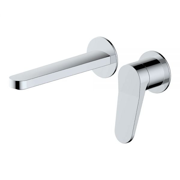 Rak Petit Round Chrome Wall Mounted Basin Mixer Tap