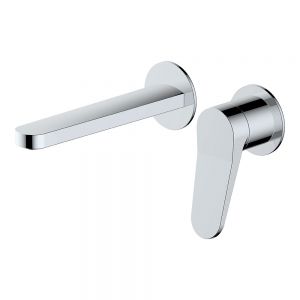 Rak Petit Round Chrome Wall Mounted Basin Mixer Tap