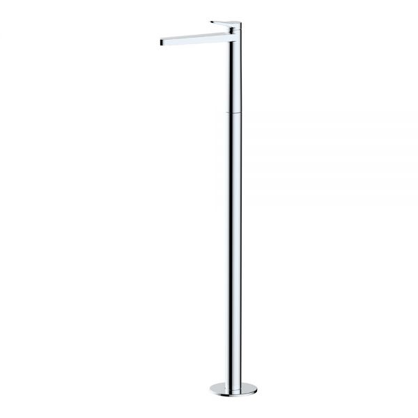 Rak Petit Round Chrome Floor Standing Mono Basin Mixer Tap