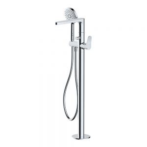 Rak Petit Round Chrome Floor Standing Bath Shower Mixer Tap