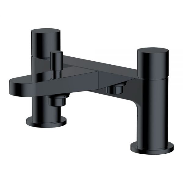 Rak Petit Round Matt Black Bath Shower Mixer Tap