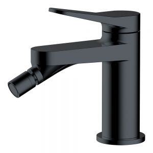 Rak Petit Round Matt Black Mono Bidet Mixer Tap