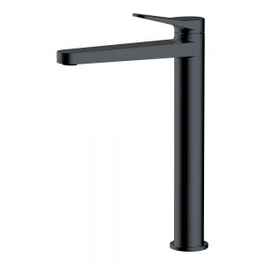 Rak Petit Round Matt Black Tall Basin Mixer Tap