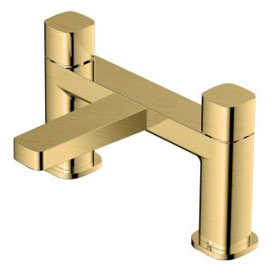 Rak Petit Square Brushed Gold Bath Filler Tap