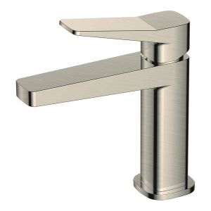 Rak Petit Square Brushed Nickel Mono Basin Mixer Tap