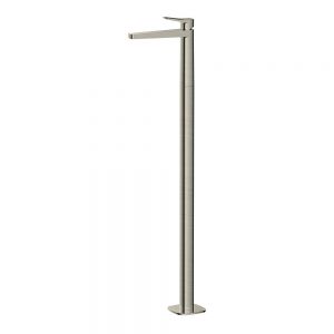 Rak Petit Square Brushed Nickel Floor Standing Mono Basin Mixer Tap