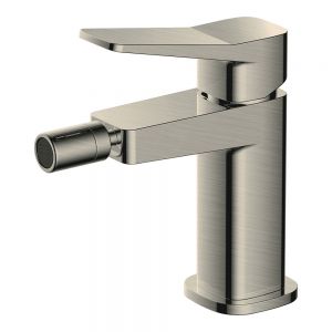 Rak Petit Square Brushed Nickel Mono Bidet Mixer Tap
