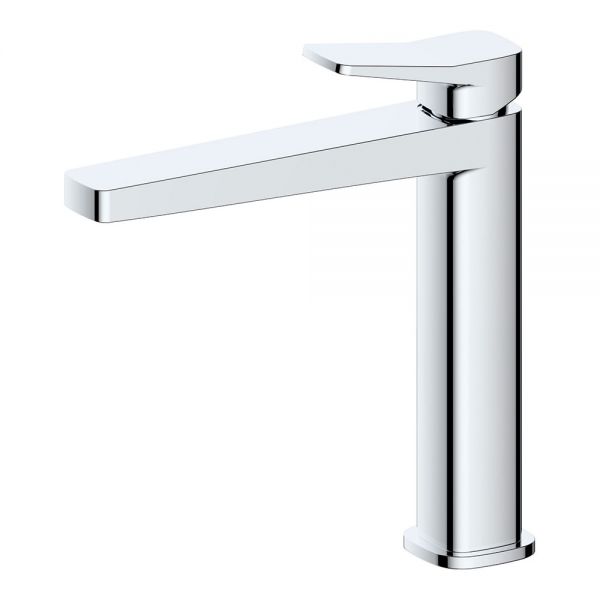 Rak Petit Square Chrome Mono Mid Height Basin Mixer Tap