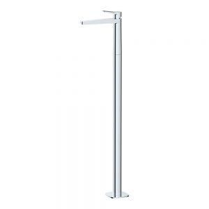 Rak Petit Square Chrome Floor Standing Mono Basin Mixer Tap