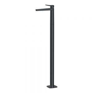 Rak Petit Square Matt Black Floor Standing Mono Basin Mixer Tap