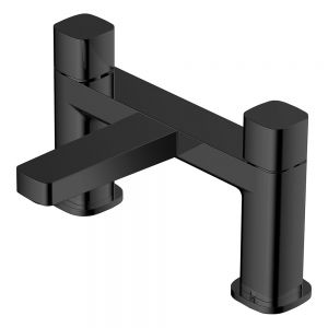 Rak Petit Square Matt Black Bath Filler Tap