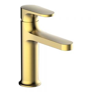 Rak Portofino Brushed Gold Mono Basin Mixer Tap