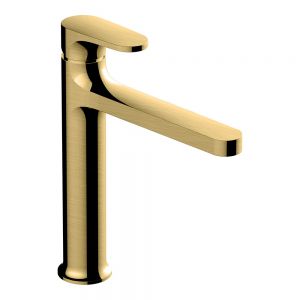 Rak Portofino Brushed Gold Mono Mid Height Basin Mixer Tap