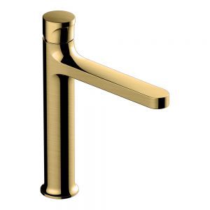 Rak Positano Brushed Gold Mono Mid Height Basin Mixer Tap