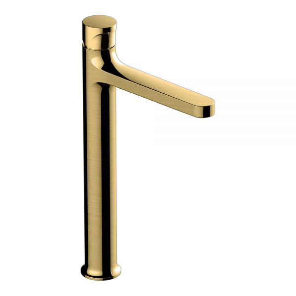 Rak Positano Brushed Gold Tall Basin Mixer Tap