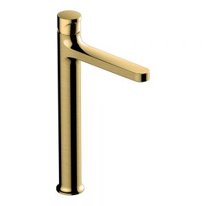 Rak Positano Brushed Gold Tall Basin Mixer Tap