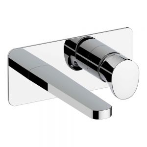 Rak Positano Chrome Wall Mounted Basin Mixer Tap
