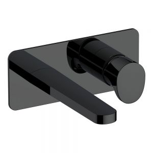 Rak Positano Matt Black Wall Mounted Basin Mixer Tap