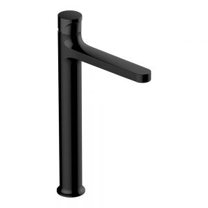 Rak Positano Matt Black Tall Basin Mixer Tap