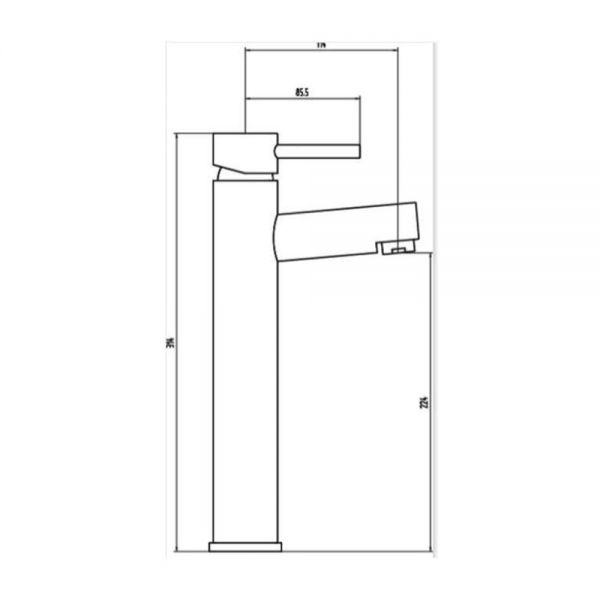Rak Prima Chrome Tall Basin Mixer Tap #2