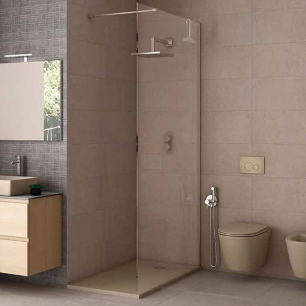 Rak Feeling Cappuccino Stone Effect 1200 x 900 Rectangular Shower Tray #4