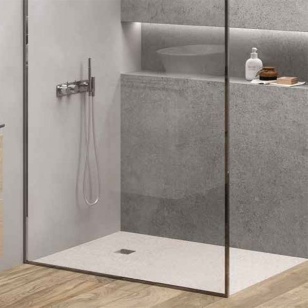 Rak Feeling White Stone Effect 1200 x 800 Rectangular Shower Tray #4