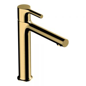 Rak Sorrento Brushed Gold Mono Mid Height Basin Mixer Tap