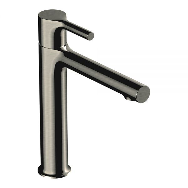 Rak Sorrento Brushed Nickel Mono Mid Height Basin Mixer Tap
