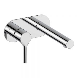 Rak Sorrento Chrome Wall Mounted Basin Mixer Tap