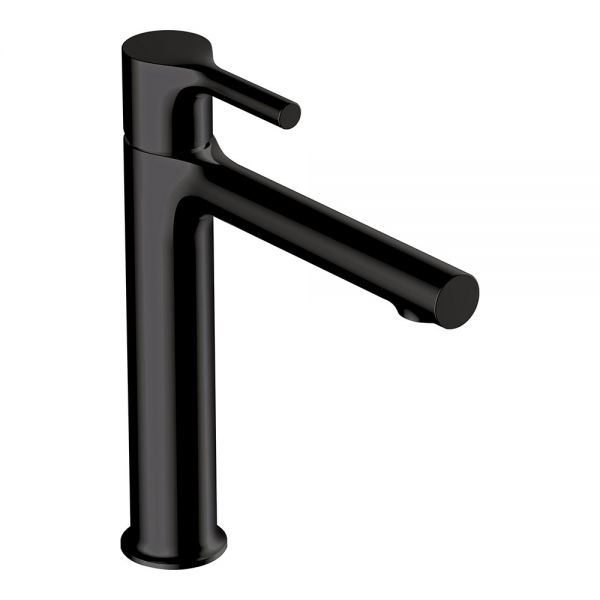 Rak Sorrento Matt Black Mono Mid Height Basin Mixer Tap