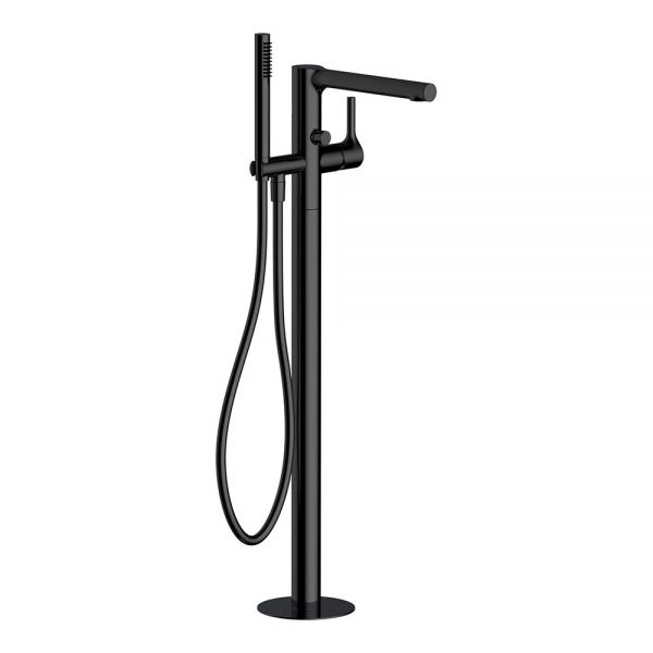 Rak Sorrento Matt Black Floor Standing Bath Shower Mixer Tap