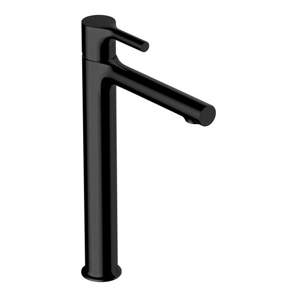 Rak Sorrento Matt Black Tall Basin Mixer Tap