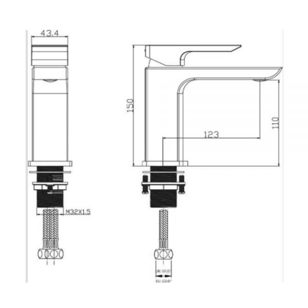 Rak Summit Chrome Mono Basin Mixer Tap with Waste #2
