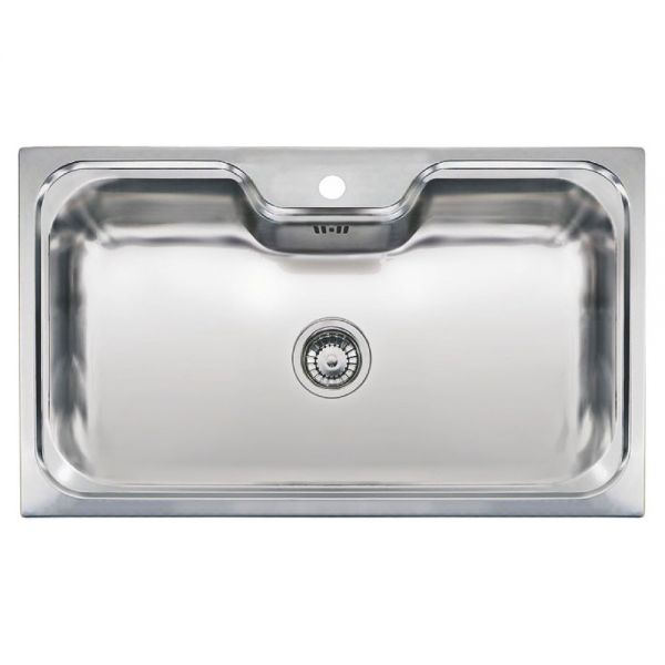 Reginox Jumbo Single Bowl Inset Stainless Steel Kitchen Sink 860 x 510mm