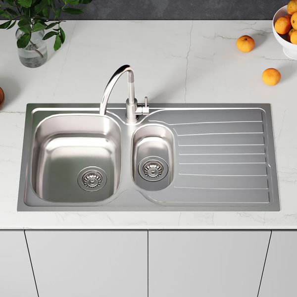 Reginox Monaco 1.5 Bowl Stainless Steel Kitchen Sink 965 x 500mm #3