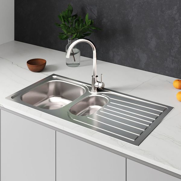 Reginox Monaco 1.5 Bowl Stainless Steel Kitchen Sink 965 x 500mm #2