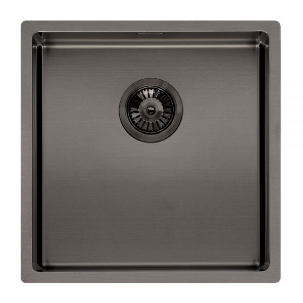 Reginox Miami Single Bowl Gunmetal Kitchen Sink 440 x 440mm